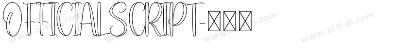 OFFICIAL SCRIPT字体转换